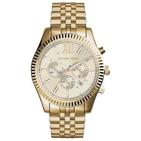 gold mens michael kors watch|michael kors lexington watch men's.